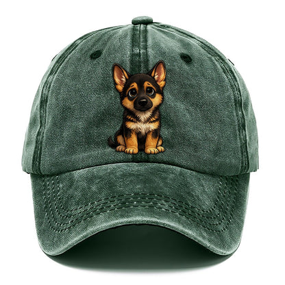 German Shepherd Sitting Sweetheart Classic Cap – Forest Mist