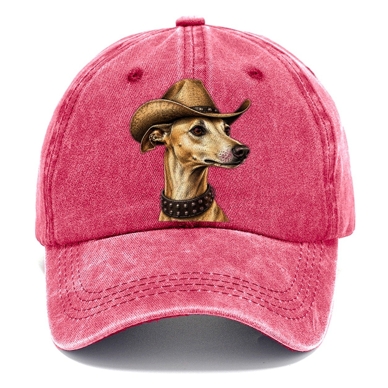 Cowboy Fawn Whippet Classic Cap – Pomegranate Blush