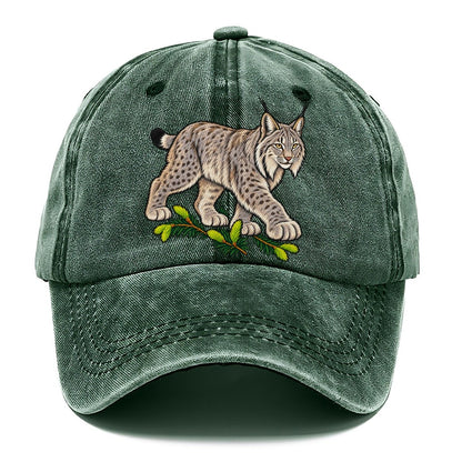 Canada Lynx And Spruce Tips Canada Cultural Icons Classic Cap – Forest Mist