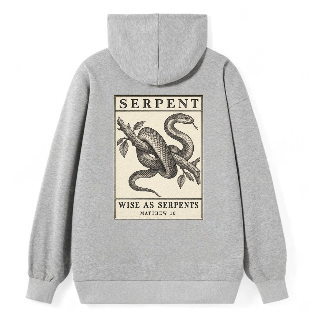 Serpent Specimen Plate Creature Canticle Classic Pullover Hoodie – Grey