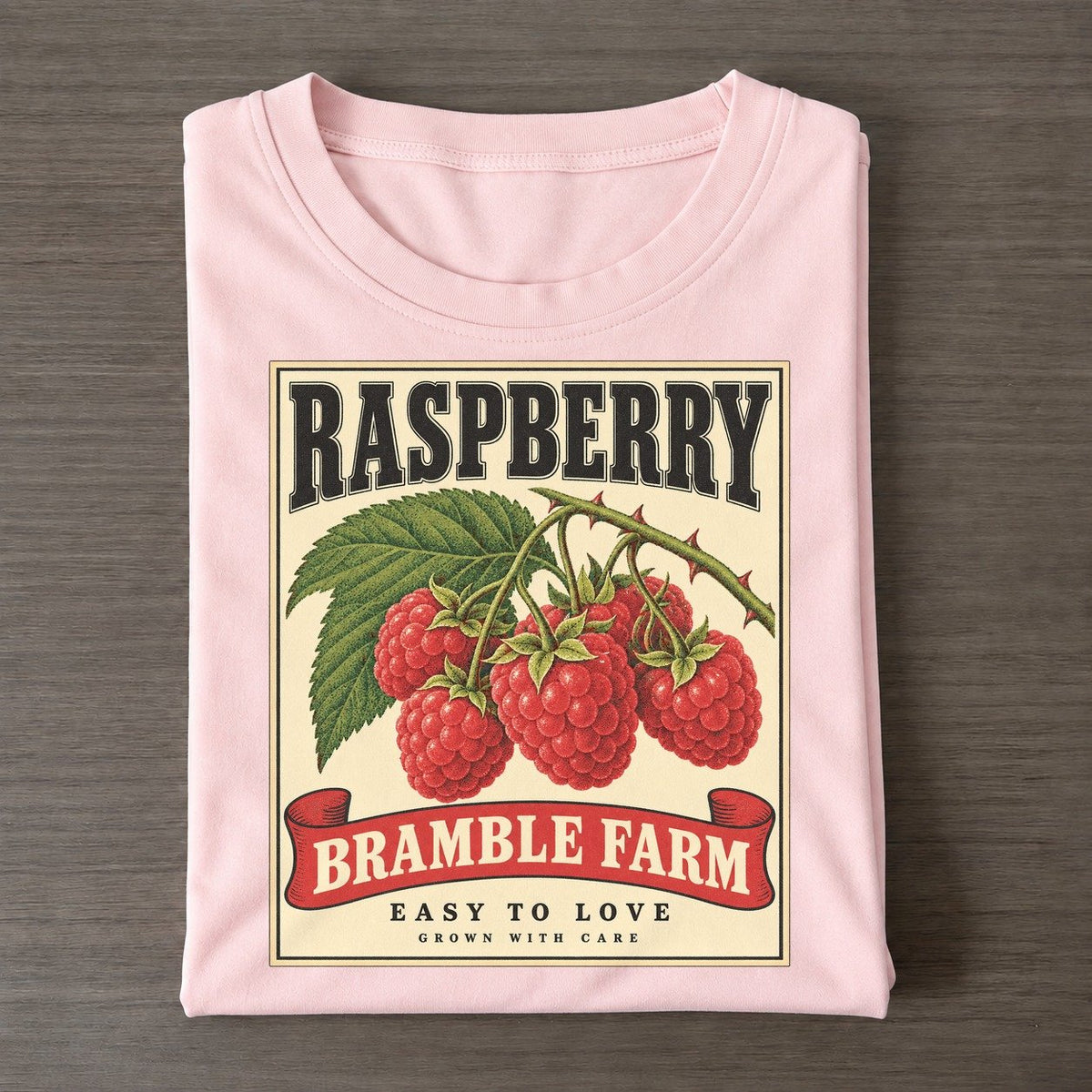 Raspberry Orchard Crate Classic T-shirt – Pink