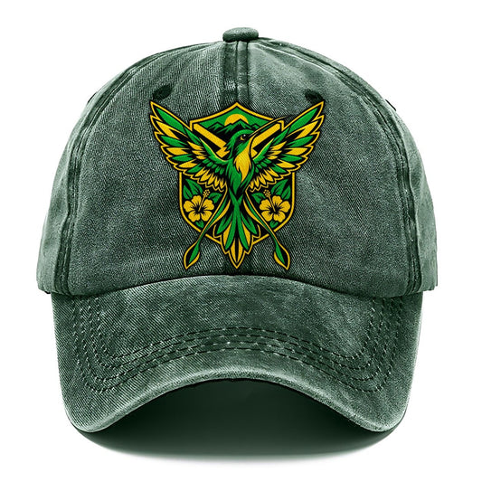 Jamaica Minimal Emblem Country Logos Classic Cap – Forest Mist