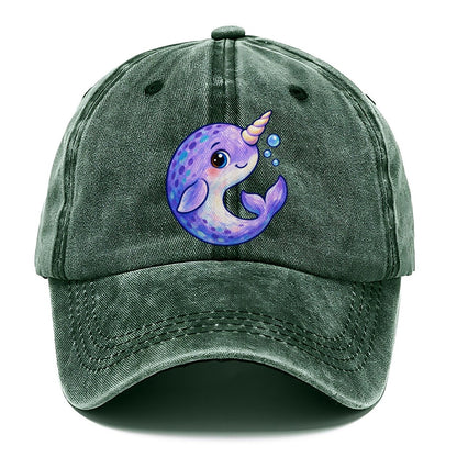 Narwhal Crescent Curl Sea Sprite Classic Cap – Forest Mist