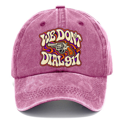 Psychedelic Frontier We Don't Dial 911 Classic Cap – Dusty Rose
