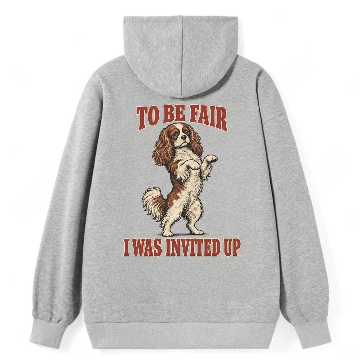 Cavalier King Charles Spaniel Dog Declarations Classic Pullover Hoodie – Grey