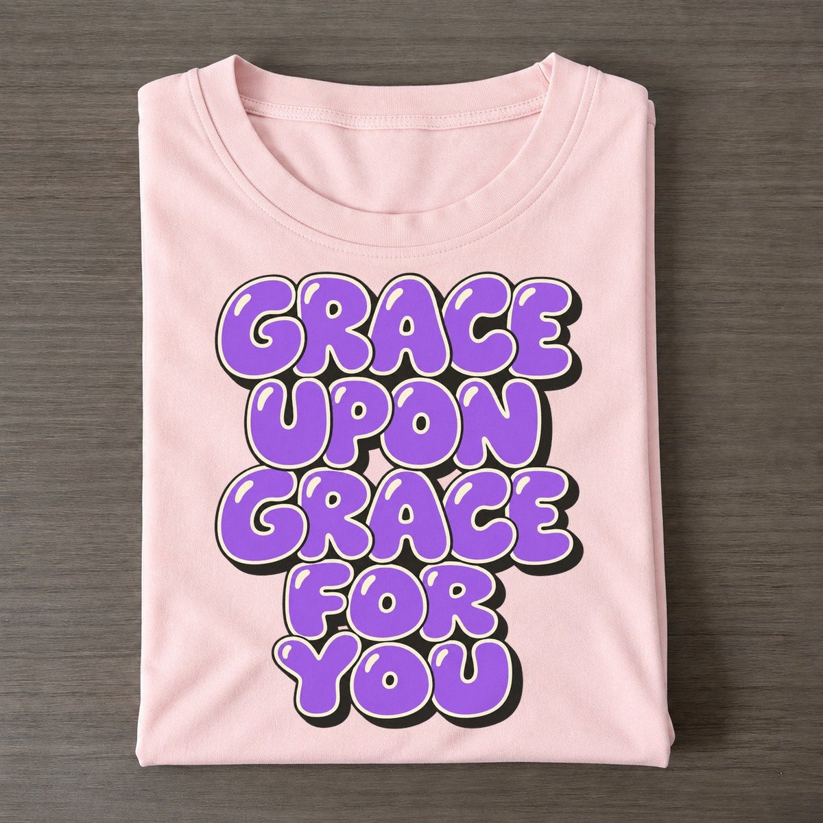 Grace Upon Grace For You Sunday Puff Classic T-shirt – Pink