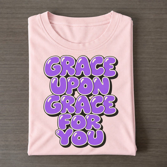 Grace Upon Grace For You Sunday Puff Classic T-shirt – Pink