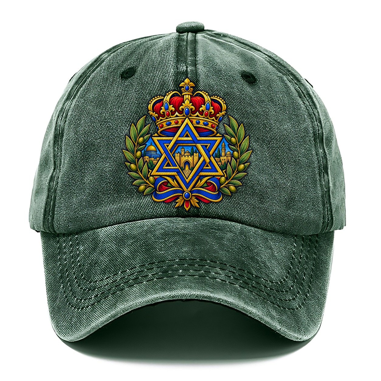 Crown Of David Jerusalem Classic Cap – Forest Mist