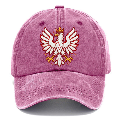 Poland White Eagle Pixel Art Classic Cap – Dusty Rose
