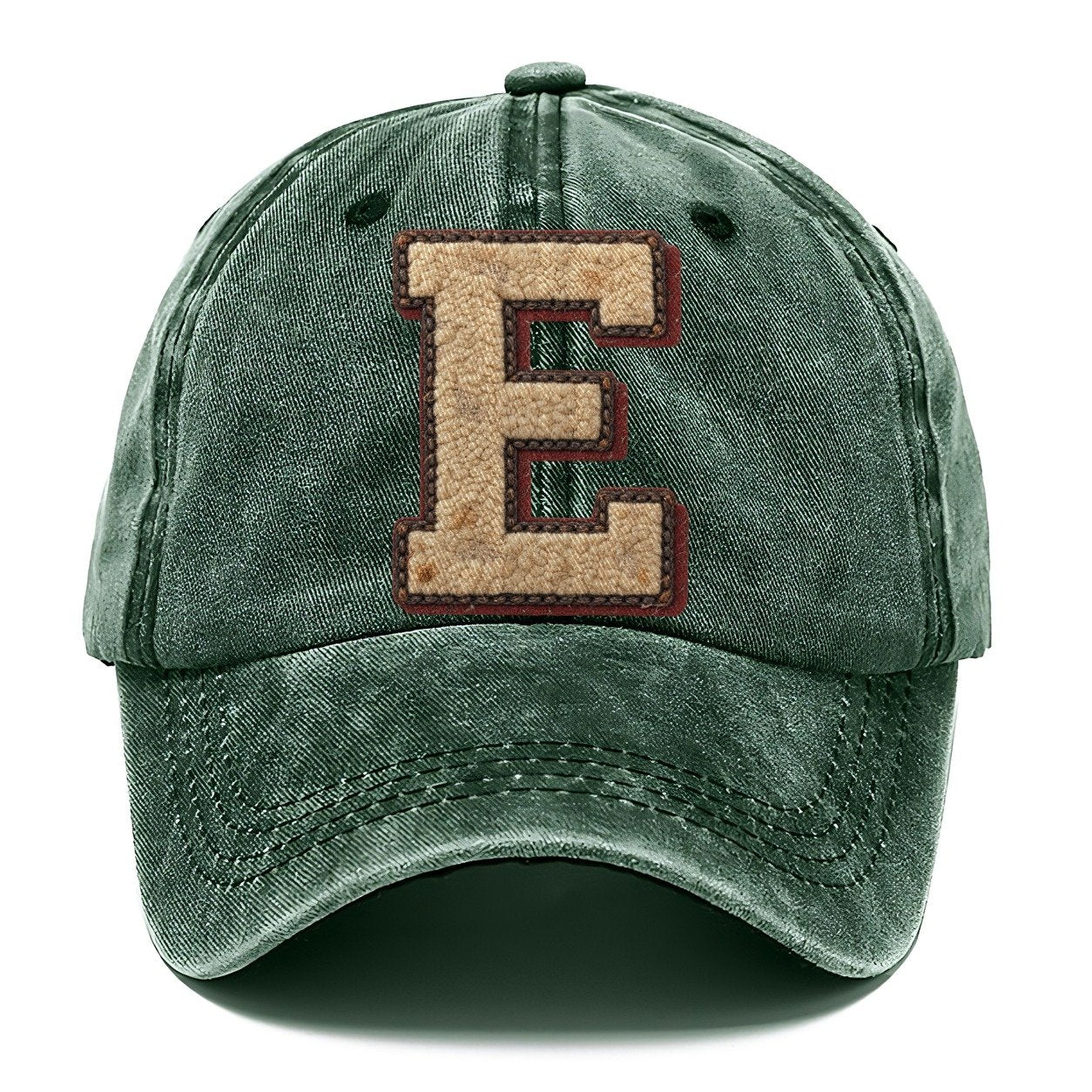 Varsity Chenille E Monogram Classic Cap – Forest Mist