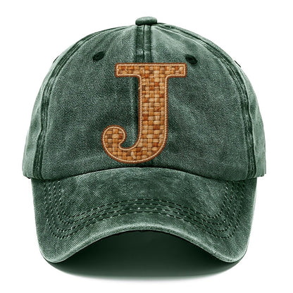 Woven Tweed J Monogram Classic Cap – Forest Mist