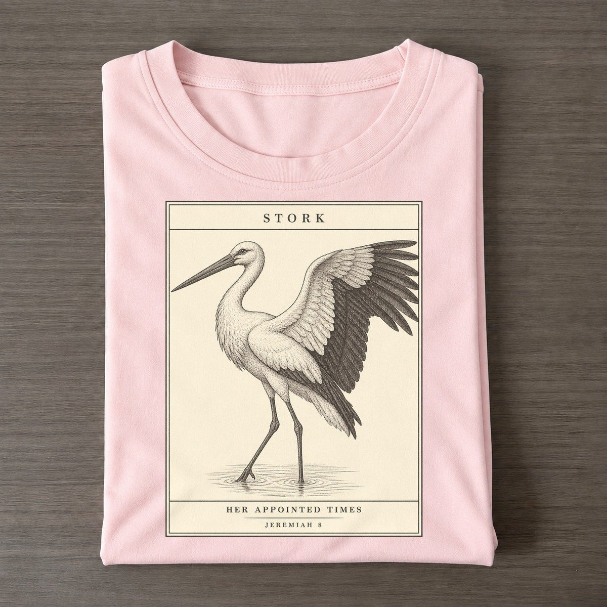 Stork Specimen Plate Creature Canticle Classic T-shirt – Pink