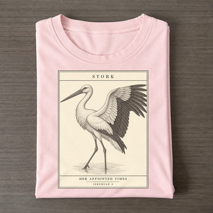 Stork Specimen Plate Creature Canticle Classic T-shirt – Pink
