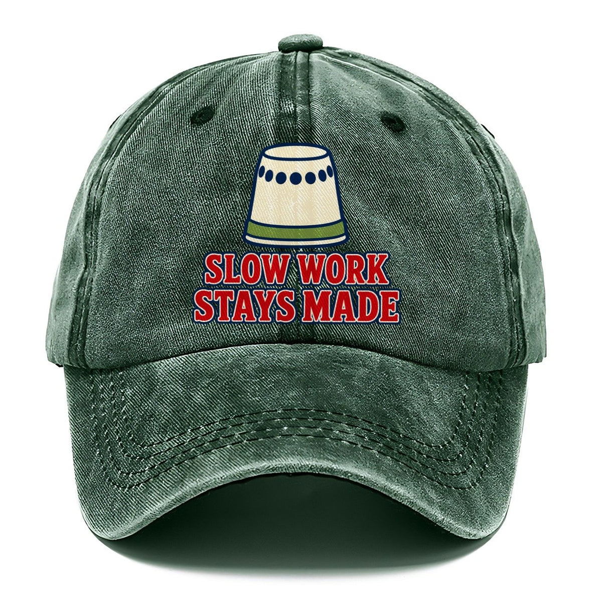 Slow Work Stays Made And Needlework Classic Cap – Forest Mist