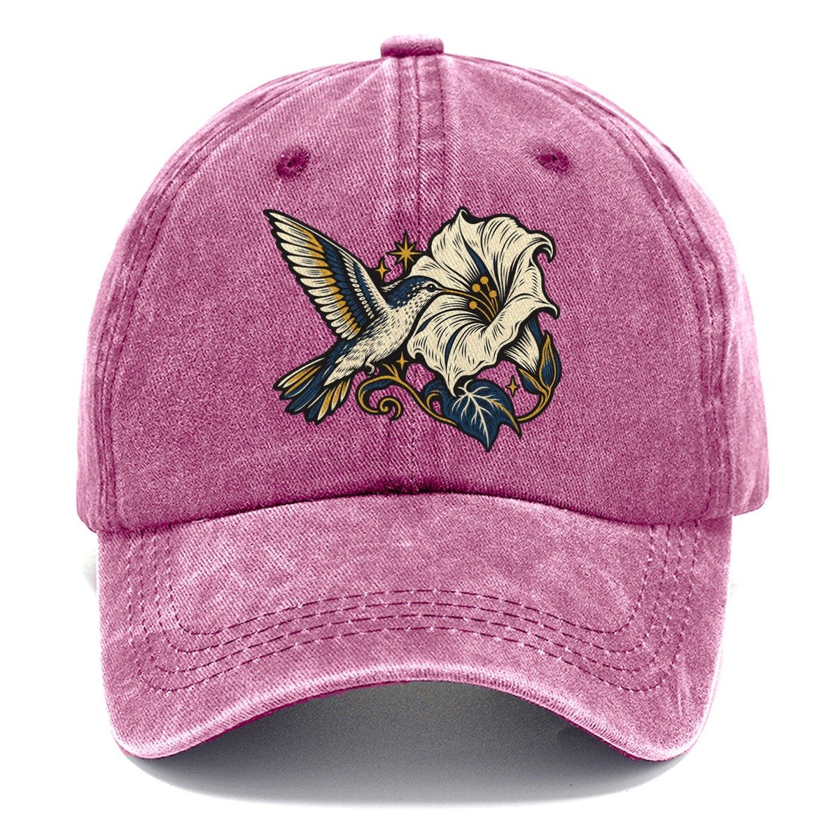 Hummingbird Night Flower Sundown Familiars Classic Cap – Dusty Rose