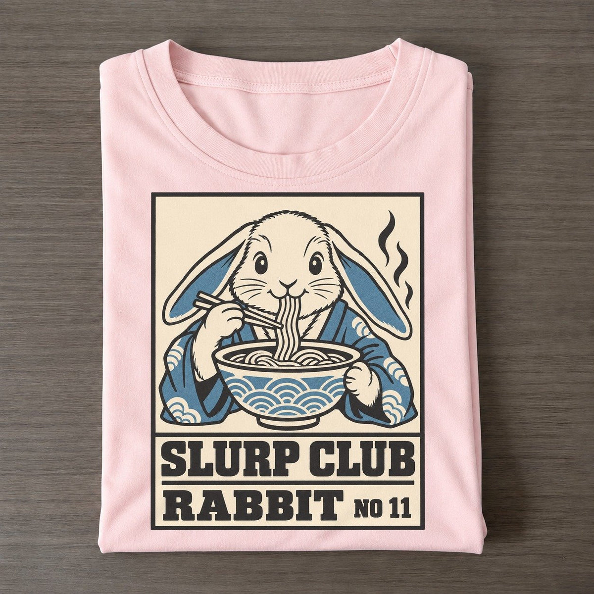 Rabbit Veg Slurp Club Classic T-shirt – Pink