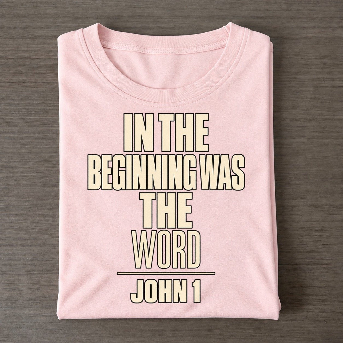 In The Beginning Was Plain Gospel Classic T-shirt – Pink