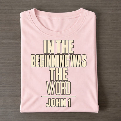 In The Beginning Was Plain Gospel Classic T-shirt – Pink