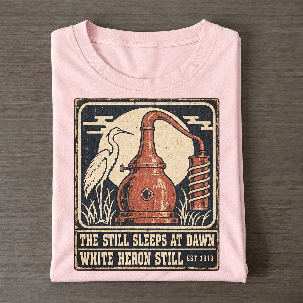 White Heron Still Izakaya Rules Classic T-shirt – Pink