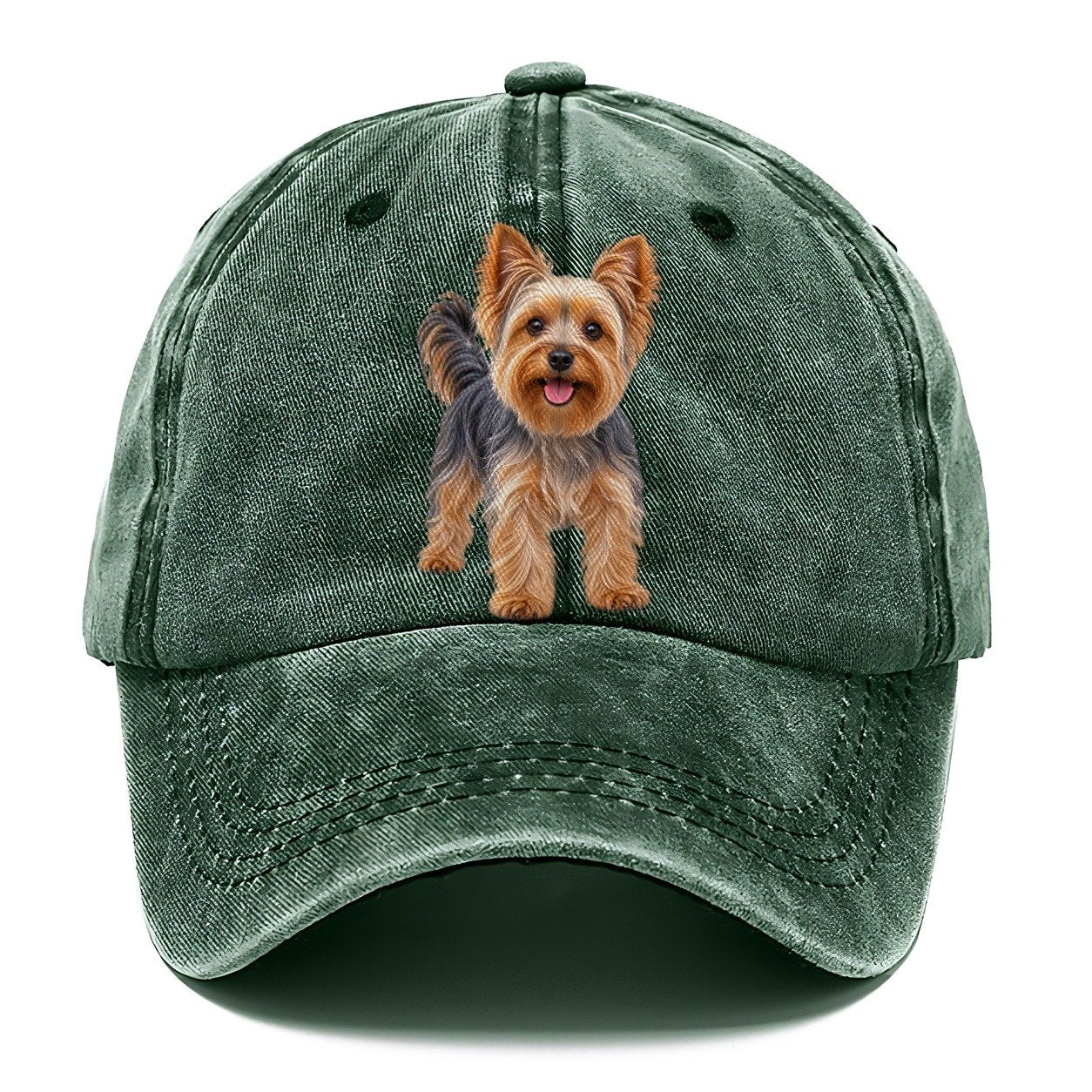 Yorkshire Terrier Standing Top Breeds Classic Cap – Forest Mist