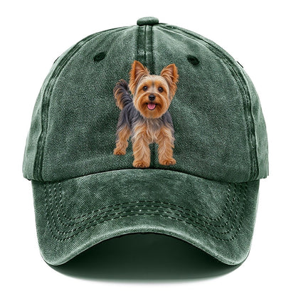 Yorkshire Terrier Standing Top Breeds Classic Cap – Forest Mist