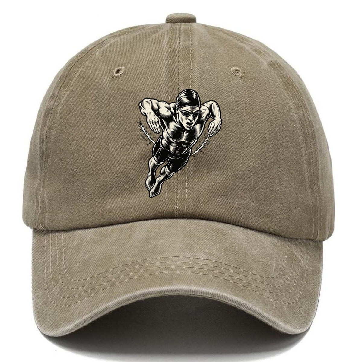 Swimmer Butterfly Rise Global Sports Ink Figures Classic Cap – Warm Sand