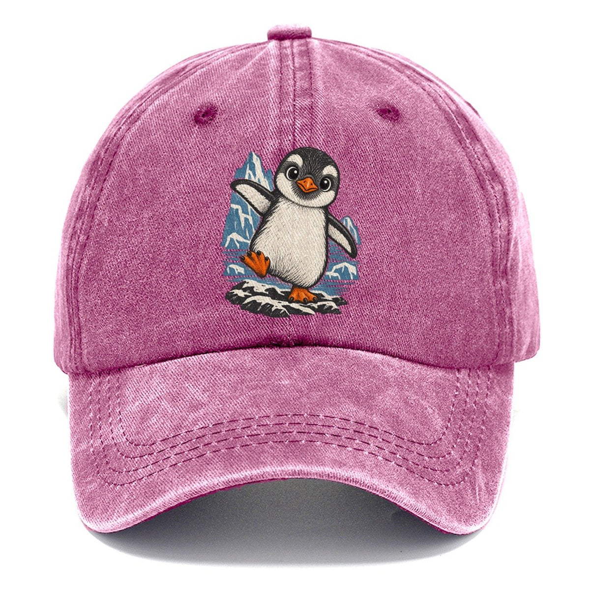 Baby Penguin on Iceberg Classic Cap – Dusty Rose