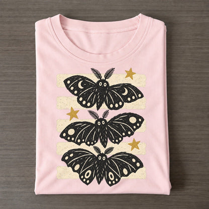 Chalk Moths Night Stripes Classic T-shirt – Pink