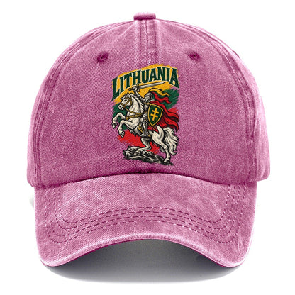 Lithuania Woodcut Badge Classic Cap – Dusty Rose