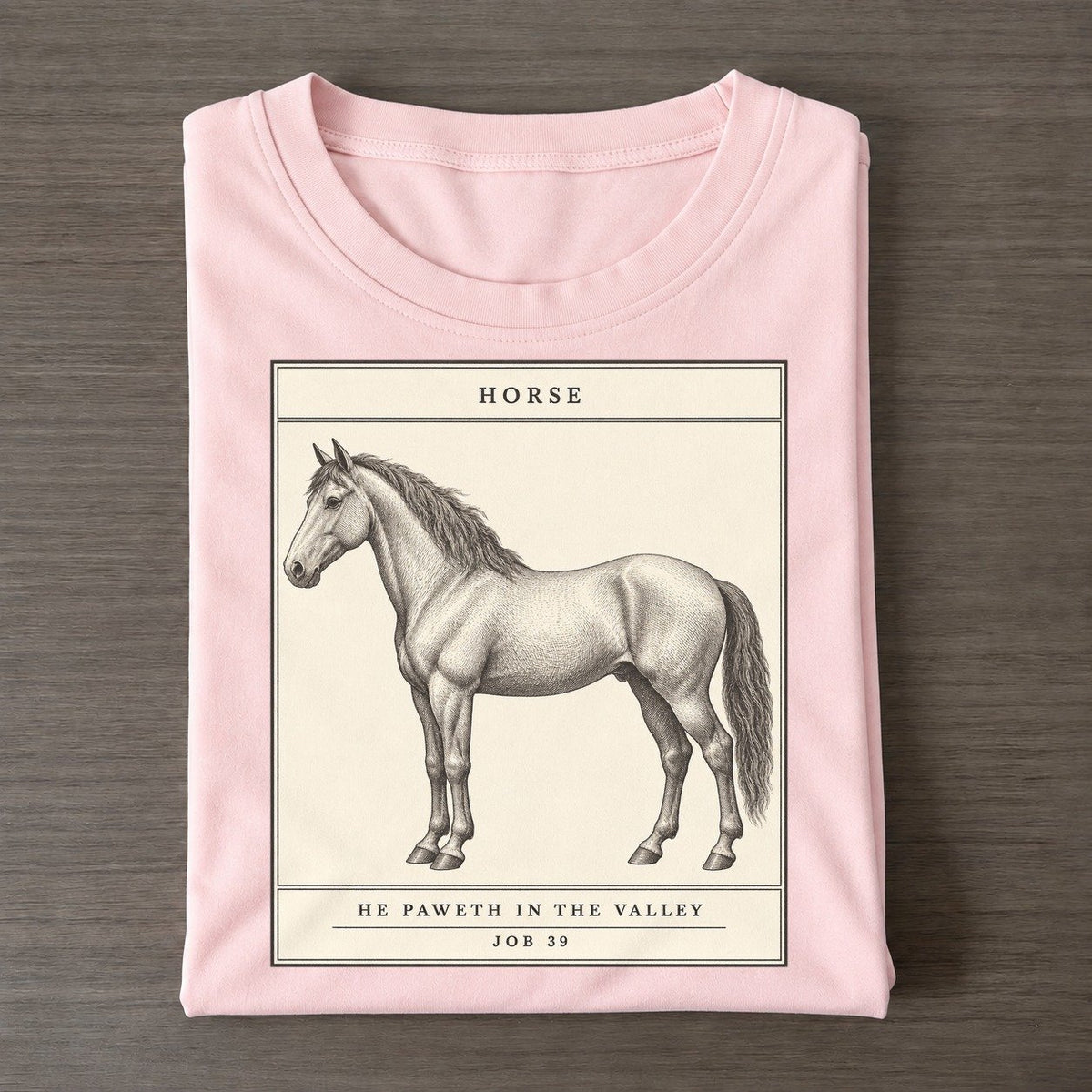 Horse Specimen Plate Creature Canticle Classic T-shirt – Pink