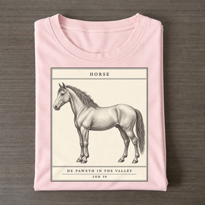 Horse Specimen Plate Creature Canticle Classic T-shirt – Pink
