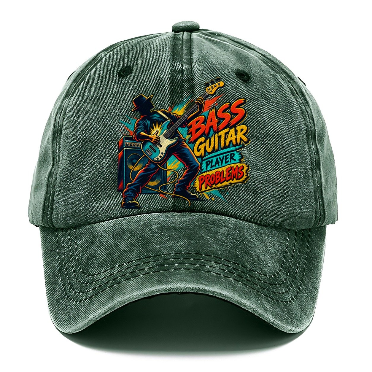 Bass Guitar Player Problems Music Instruments Classic Cap – Forest Mist