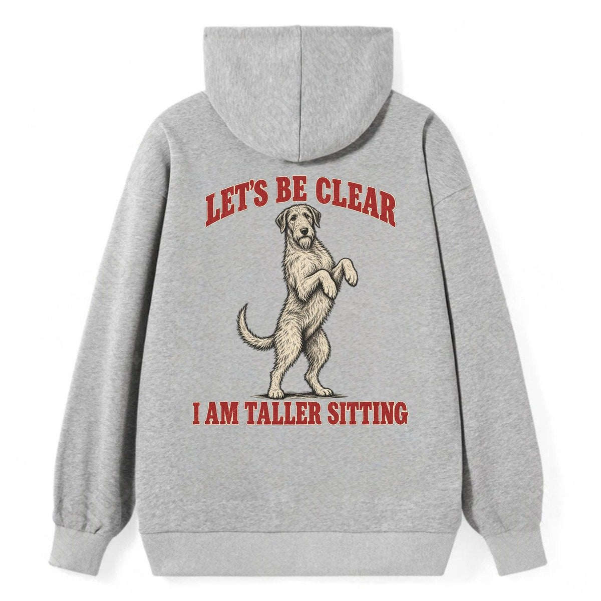 Irish Wolfhound Dog Declarations Classic Pullover Hoodie – Grey