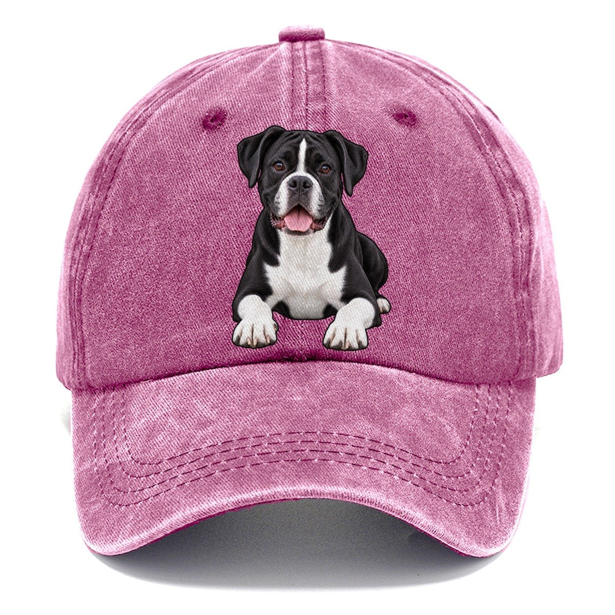 Black And White Boxer Classic Cap – Dusty Rose