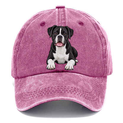 Black And White Boxer Classic Cap – Dusty Rose