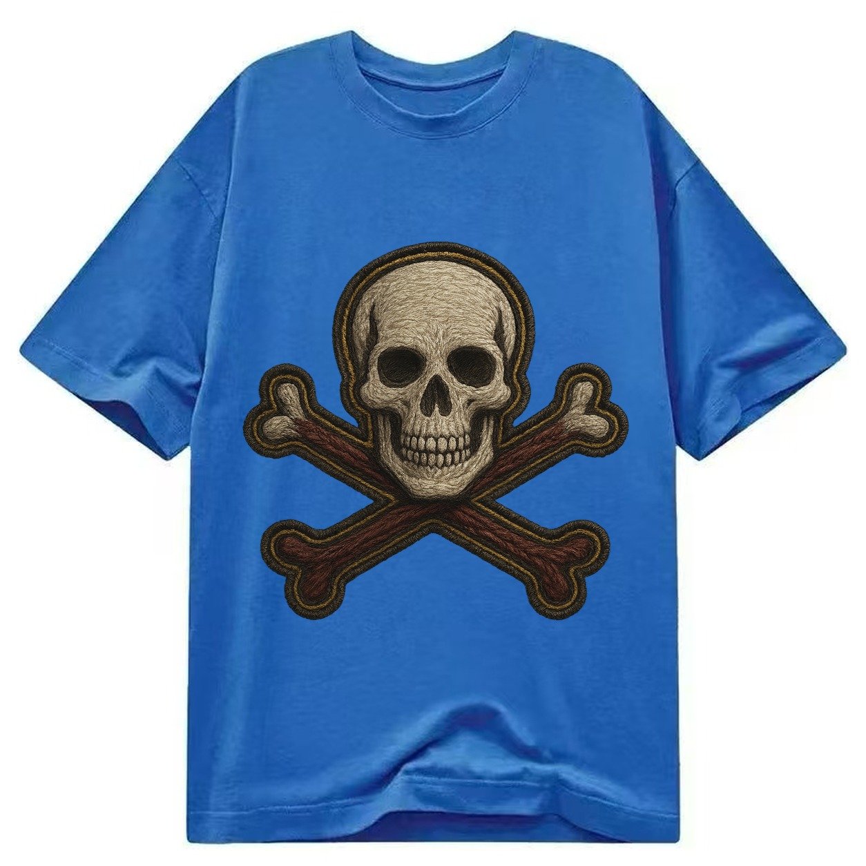 Jolly Roger Skull And Crossbones Flag Classic T-shirt – Blue