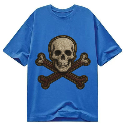 Jolly Roger Skull And Crossbones Flag Classic T-shirt – Blue