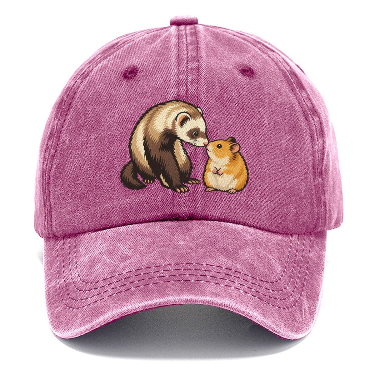 Ferret And Hamster Hello Small Pet Logos Classic Cap – Dusty Rose