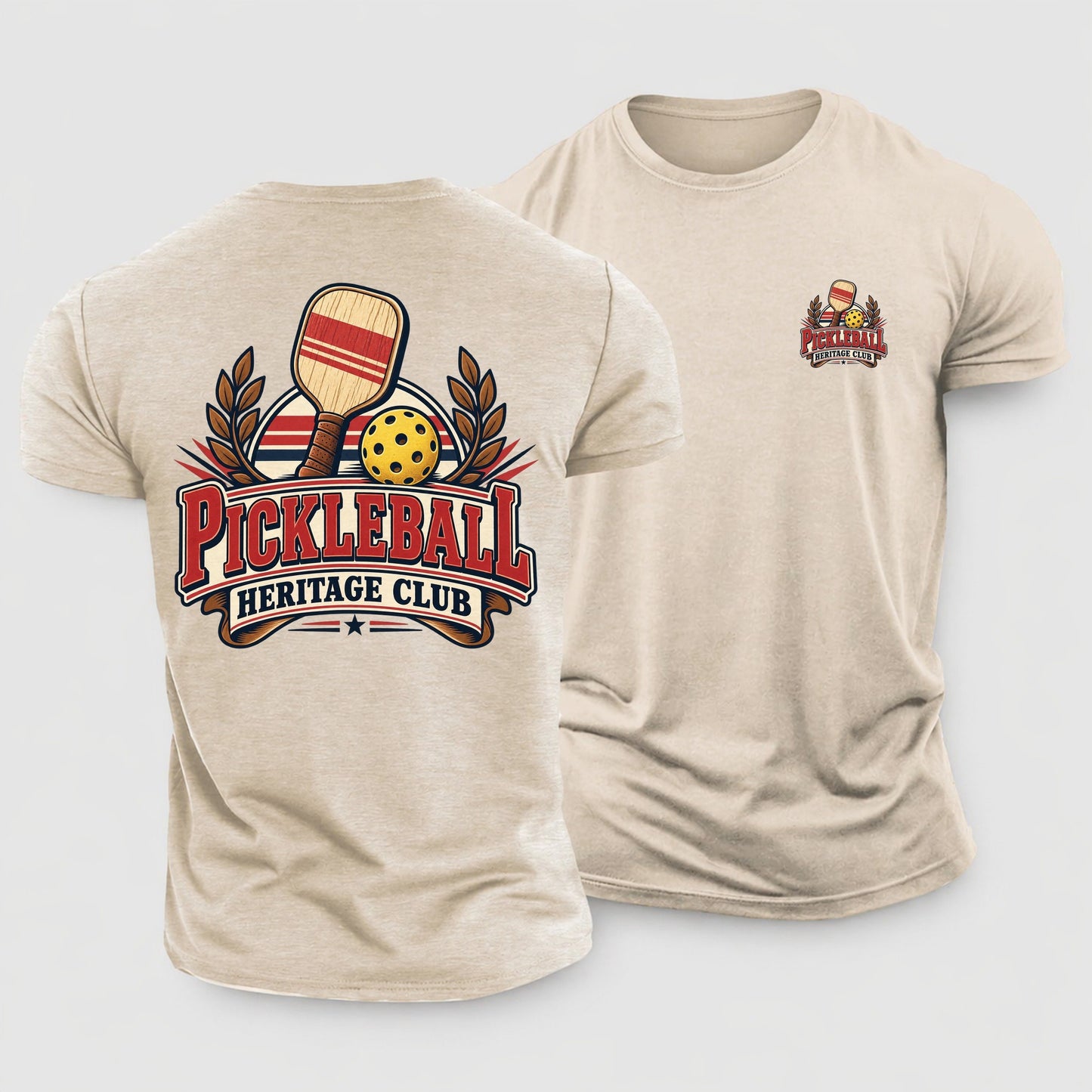 Pickleball Heritage Club Pickleball Life Cotton T-Shirt – Sand