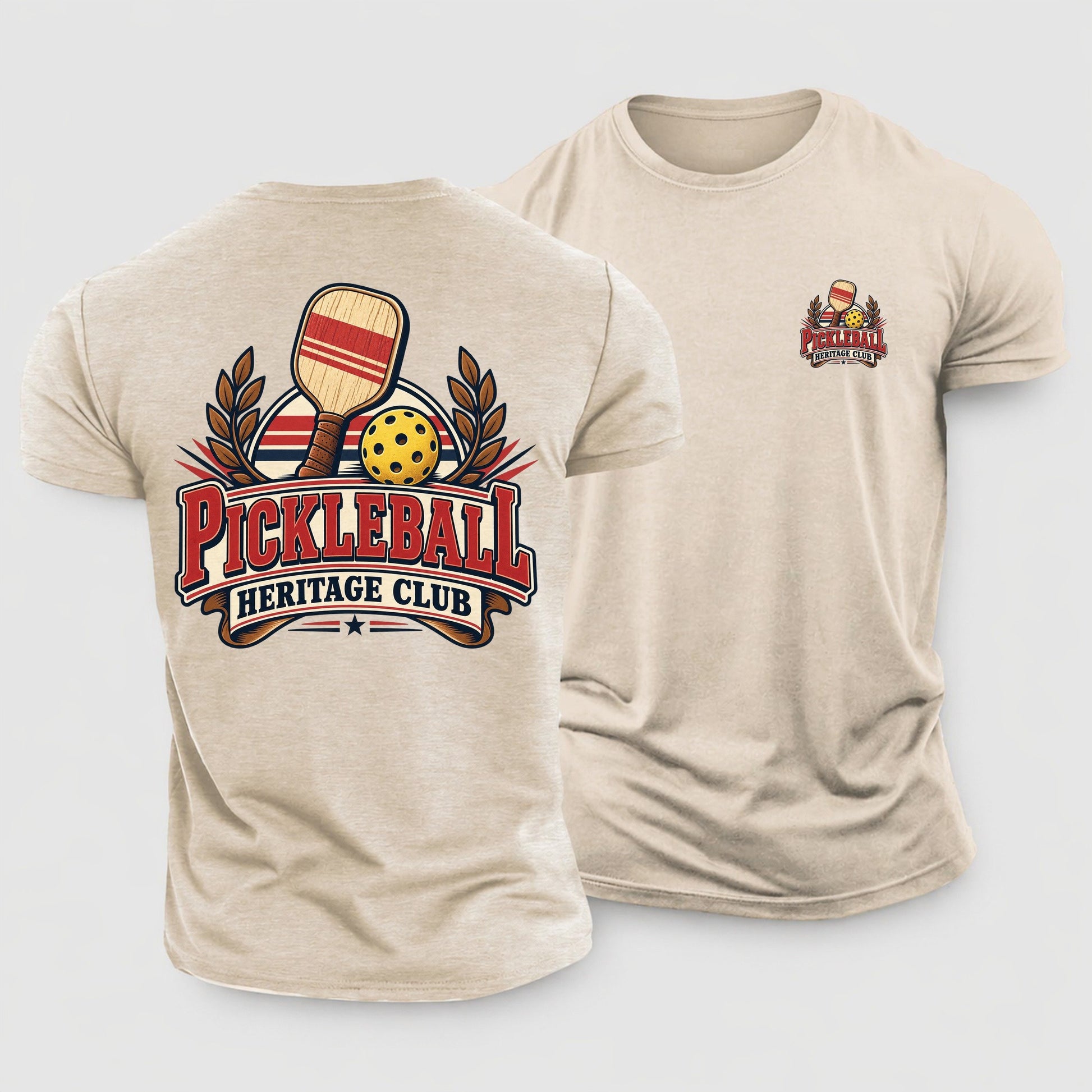 Pickleball Heritage Club Pickleball Life Cotton T-Shirt – Sand