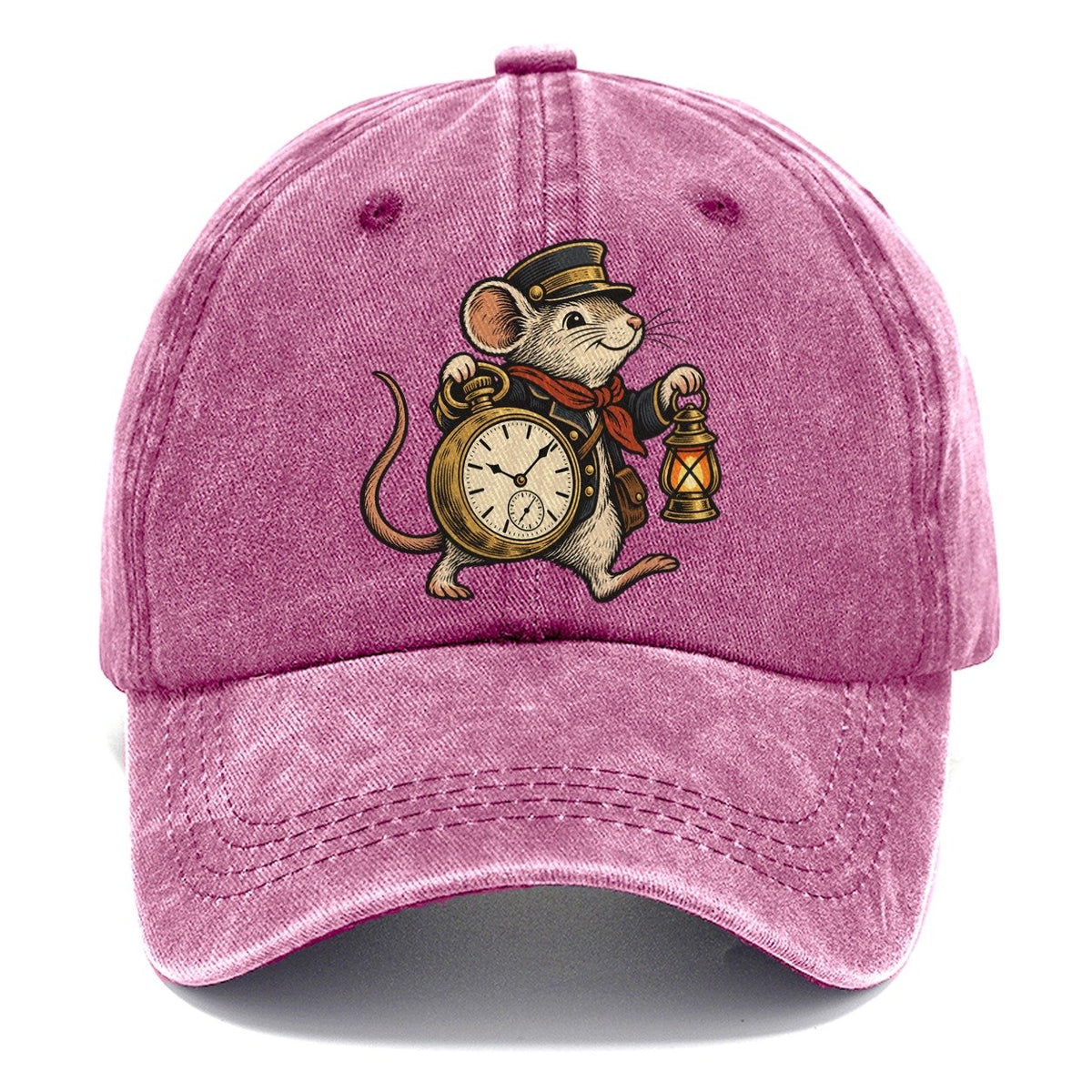 Mouse Train Conductor Sundown Familiars Classic Cap – Dusty Rose