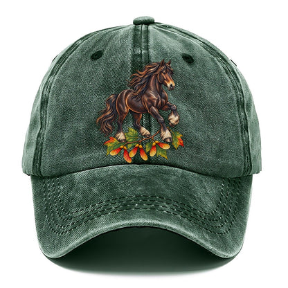 Canadian Horse And Sugar Maple Samaras Canada Cultural Icons Classic Cap – Forest Mist