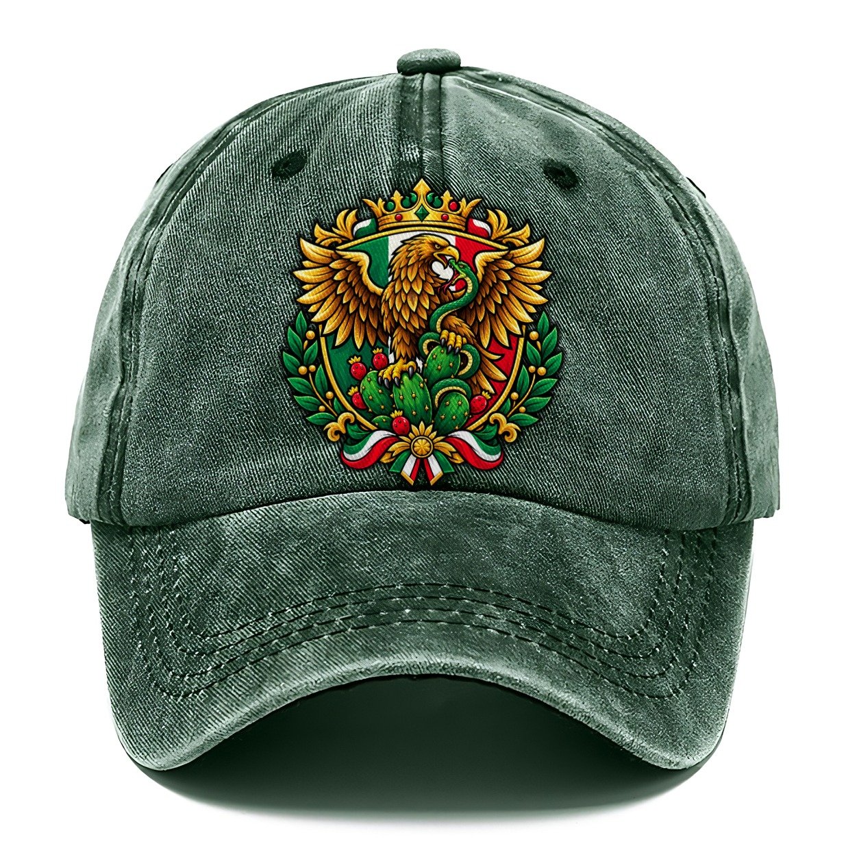 Mexico Heraldic Crest Country Logos Classic Cap – Forest Mist