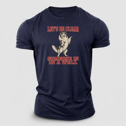Rough Collie Dog Declarations Cotton T-Shirt – Navy