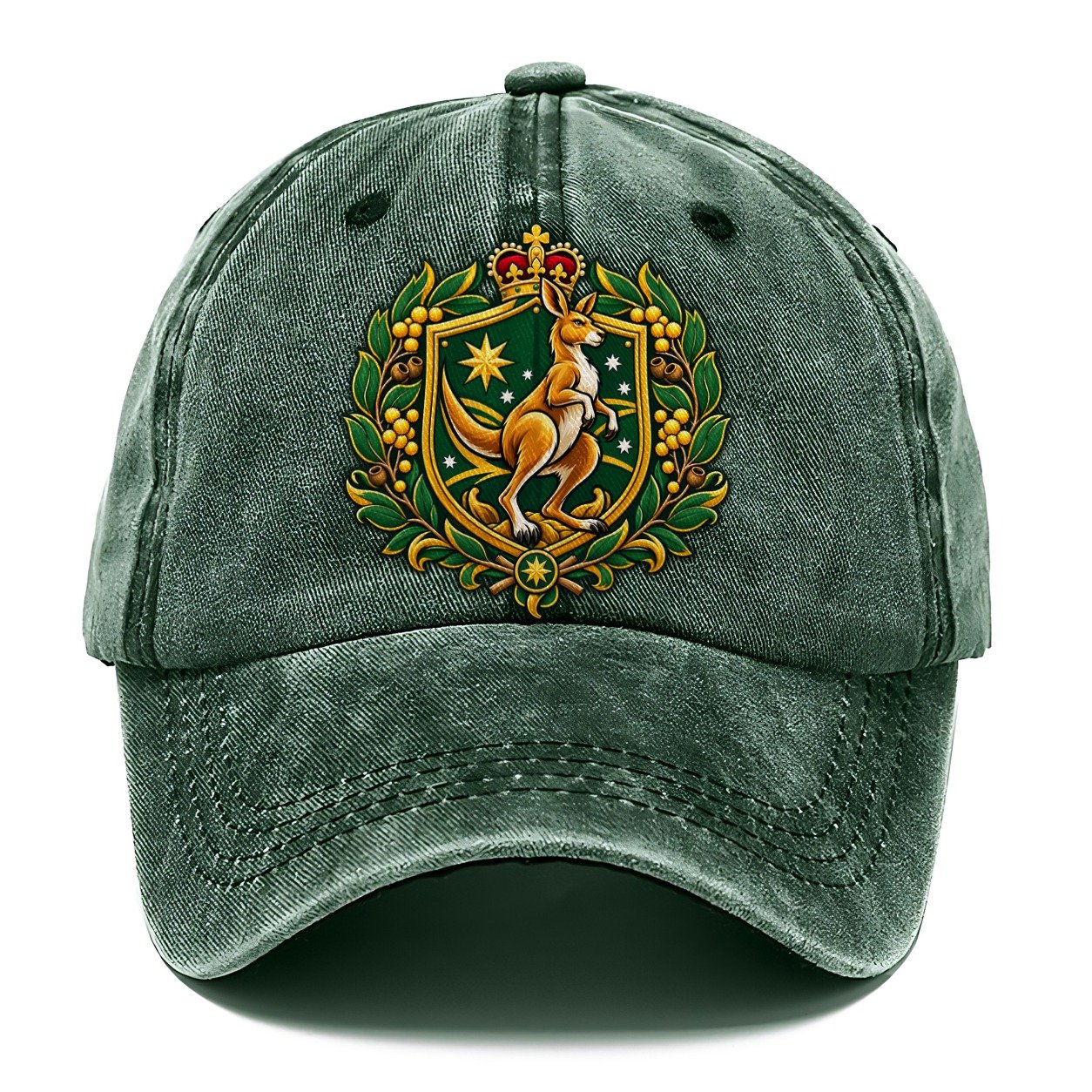 Australia Heraldic Crest Country Logos Classic Cap – Forest Mist