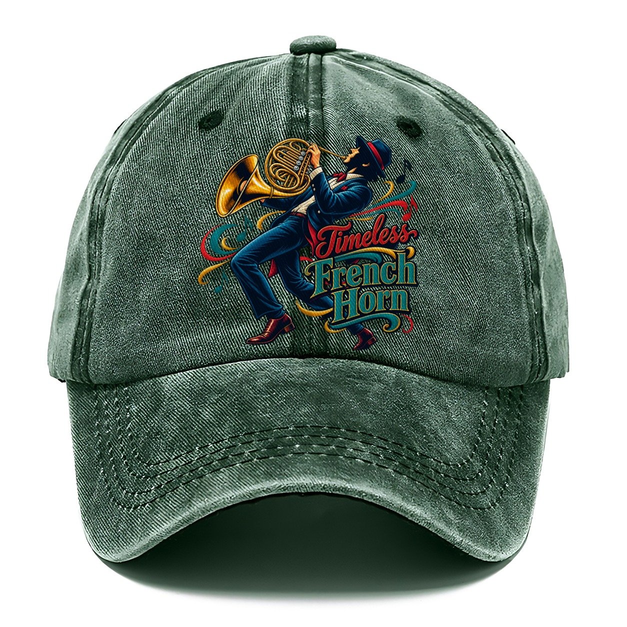 Timeless French Horn Music Instruments Classic Cap – Forest Mist
