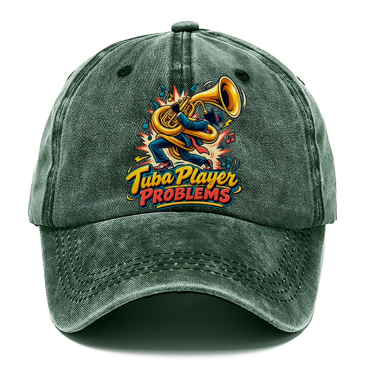 Tuba Player Problems Music Instruments Classic Cap – Forest Mist