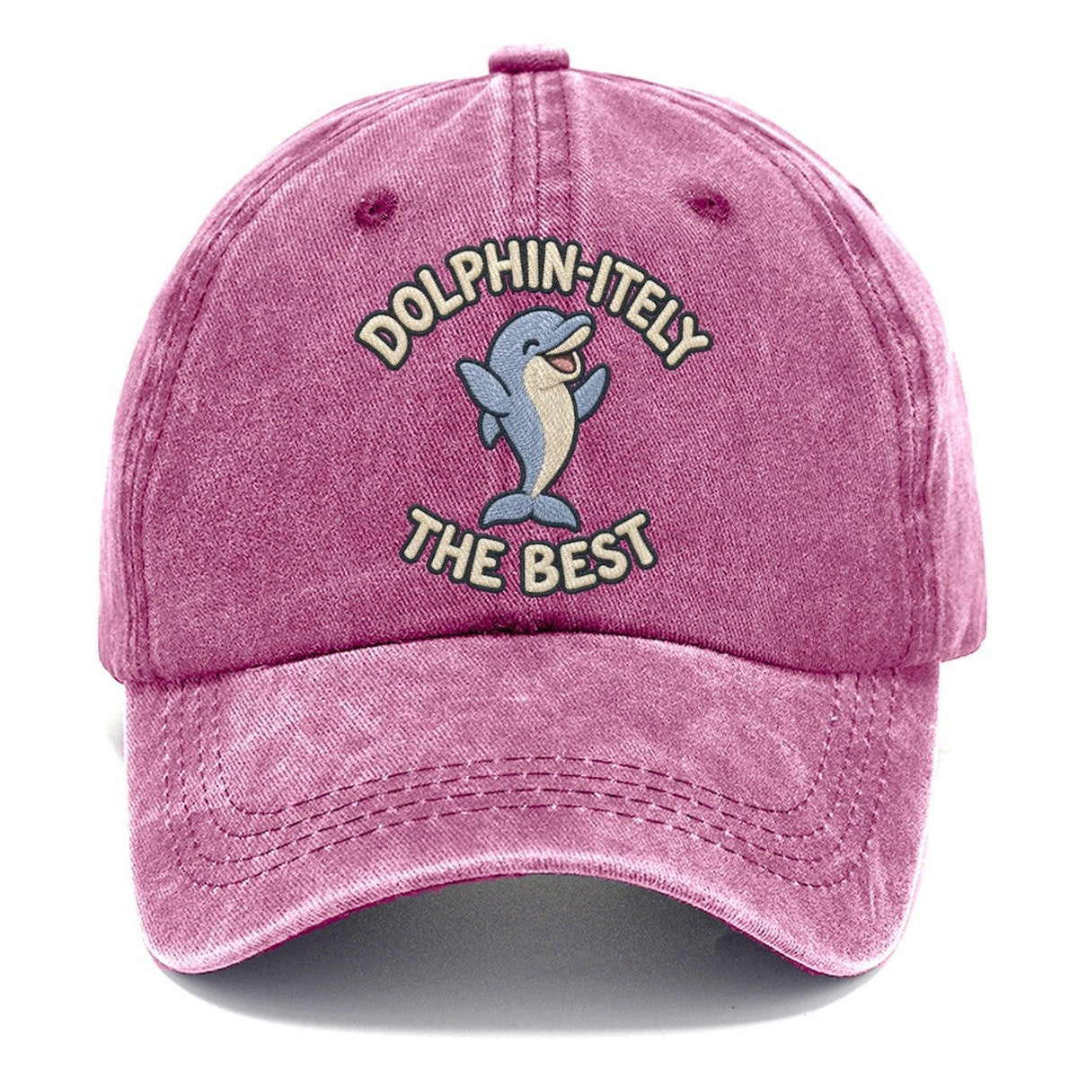 Dolphin Animal Puns Classic Cap – Dusty Rose