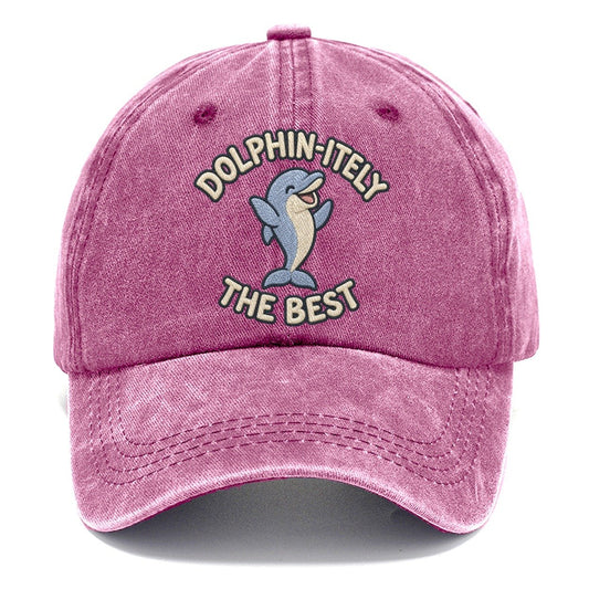 Dolphin Animal Puns Classic Cap – Dusty Rose
