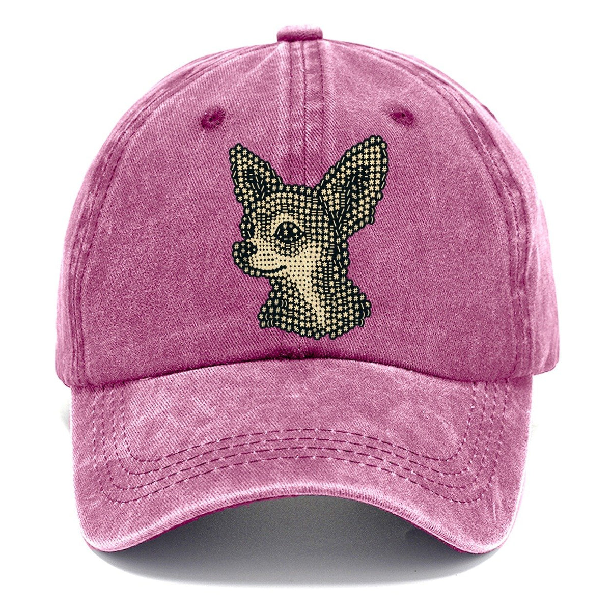 Chihuahua Side Glance Classic Cap – Dusty Rose